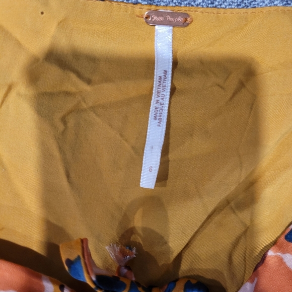 Free People Yellow Floral Long Sleeve Dress - Picture 6 of 9